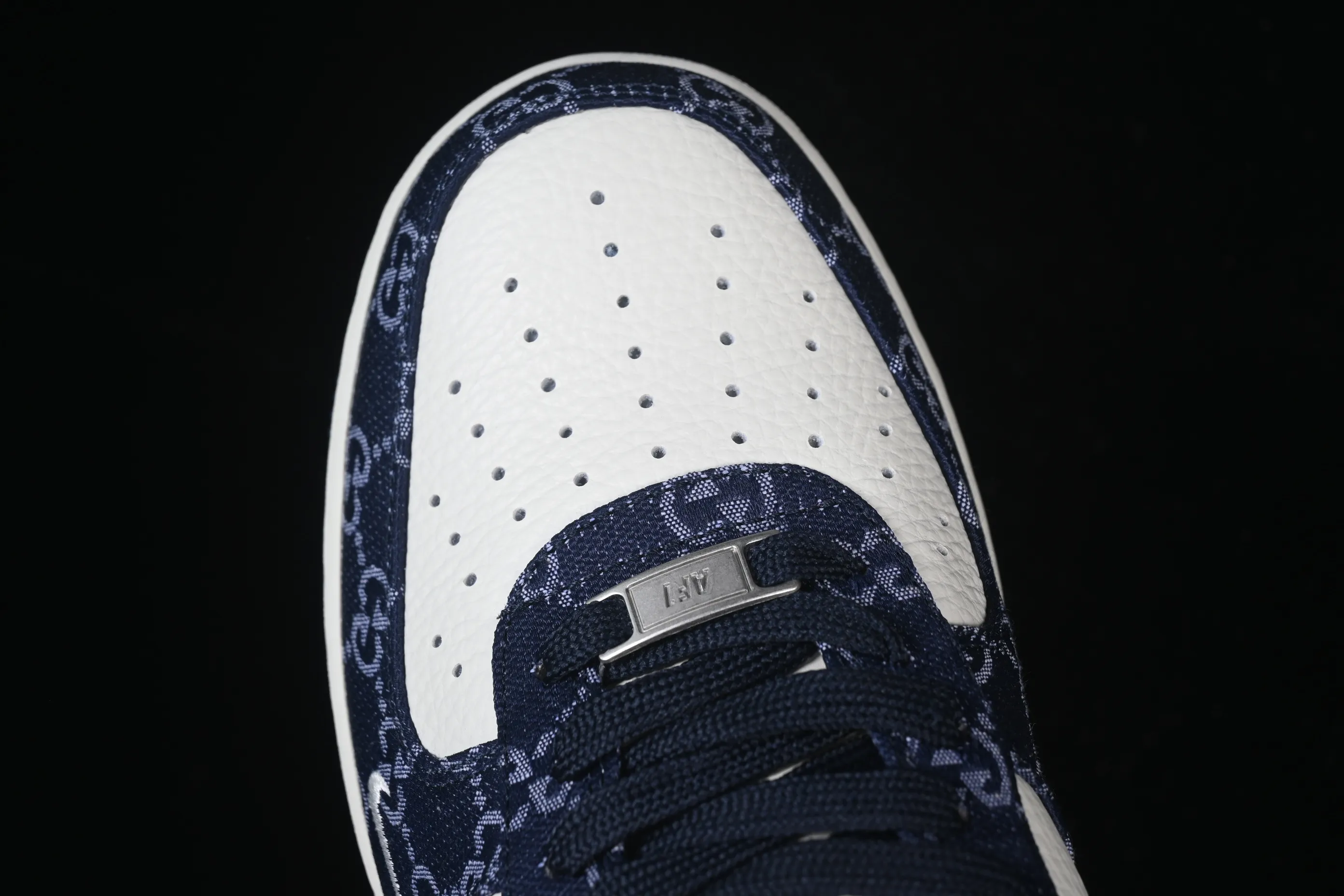 All categories Nk Air Force 1 Air Force series Nk Air Force 1 Low Air Force low-top Nike Air Force 1'07 Low Gucci joint navy blue denim Air Force 1 low-top casual sneakers SC0601-569